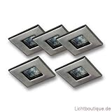 Paulmann TIP-Quadro Einbauleuchten-Set 5x20W eisen gebürstet Einbauleuchten
