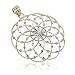 Genuine 10 KT Two Tone Gold Filigree Floral Pendant 10K Charm