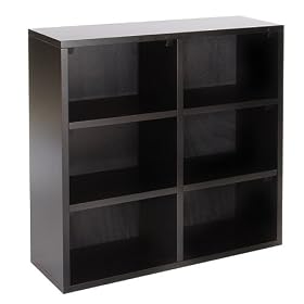 Adams 6-Shelf Bookcase - Soft Black