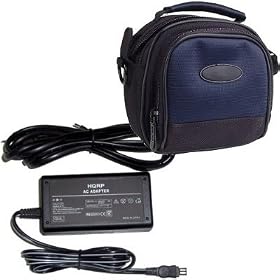 HQRP KIT (HD Black Case,AC Charger) compatible with Sony HandyCam DCR-TRV310, DCR-TRV315, DCR-TRV320, DCR-TRV330, DCR-TRV340, DCR-TRV350, DCR-TRV360