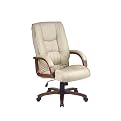 Office Star High-Back Leather Executive Chair - Tan