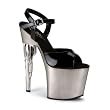 7 1/2 Inch Sexy High Heel Shoes Miltary Platform Shoe Army Theatre Costumes Black