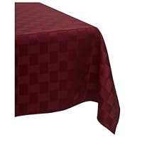 Reflections 52 by 52-Inch Square Tablecloth, Merlot