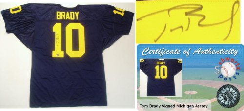 Tom Brady Signed Michigan Navy Wilson Jersey