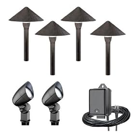 Malibu LL08344TOBH 6 piece LED Landscape Lighting Kit : Bronze / Black Finish