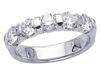 1.25 cts Round Diamonds Band Platinum 18kt White or Yellow Gold FREE GIFT BAG!