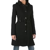 DKNY - DKNY Notch Collar Wool Coat with Belt