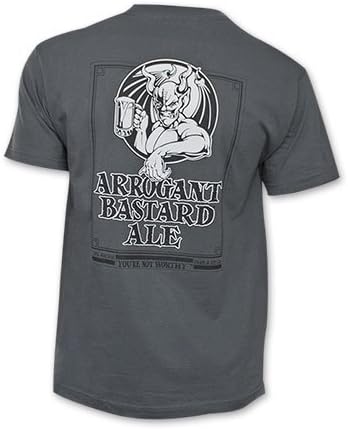 Stone Brewing Co. Arrogant Bastard Classic Devil Tee Shirt (M, Gray)