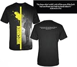 The Watchmen Rorschach With Stripe Movie Adult Black Tee T-Shirt