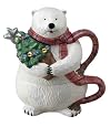 Pfaltzgraff Snow Bear Sculpted Tea for One