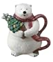 Pfaltzgraff Snow Bear Sculpted Tea for One