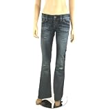 1921 Jeans Flare Leg Medium Wash Destroyed Denim (LS128-USAMED) by 1921 Jeans