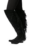 U94 Ladies Black Over The Knee Riding Boots Sizes 3-8