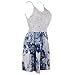 Teeta(TM)Women's Strap V-neck Backless Lace Floral Shorts Jumpsuit Rompers