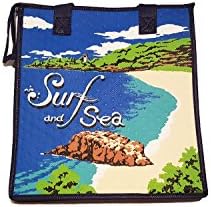 Hawaiian Insulated Lunch Bag Surf and Sea Waimea Beach Print- Medium...