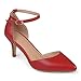 Brinley Co. Womens Matte Ankle Strap Pumps