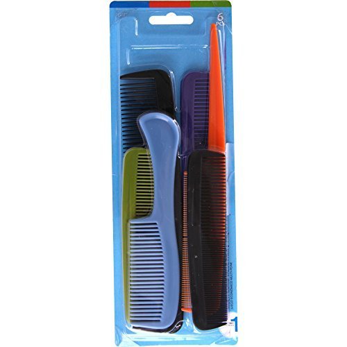Goody Hair Products Family Set of 6 Combs - Assorted Colors & Styles