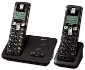 RCA RCA-2101-2BKGA DECT 6.0 Digital Cordless Phone w/ 2 Han - NEW - Retail - RCA-2101-2BKGA by WonderCase