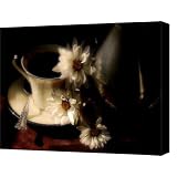 Coffee and Daisies Canvas Print / Canvas Art - Artist Lois Bryan