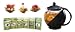 Primula Black 40-Ounce Teapot with Loose Tea Variety Pack