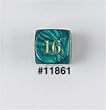 22mm (7/8) Backgammon Doubling Cube, Green with Gold