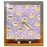 Patricia Sanders Creations - Purple Pigs - Desk Clocks