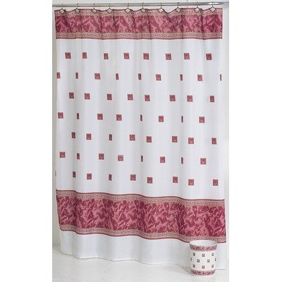 Windsor FABRIC Shower Curtain - BURGUNDY