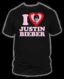QUIPS AND QUOTES TSHIRTS (I LOVE BIEBER) colour BLACK size LARGE: baby clothes music