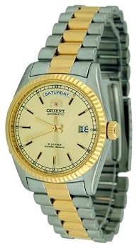 Orient #2EV03000G Men's Classic Day/Date 2 Tone Self Winding Automatic Watch