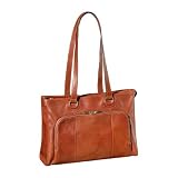 Tony Perotti Bella Milano Laptop Tote (Cognac)