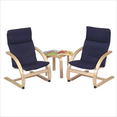 Guidecraft Birch Plywood Kiddie Blue Rocker Chair Set