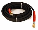 6000 PSI BLACK 2 Wire Braid Pressure Washer Hose 50' w/ Couplers