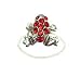Toe Ring - T17 - Crystal Illusion - Frog ~ Siam Red