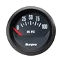 Sunpro CP8212 StyleLine Electrical Oil Pressure Gauge - Black Dial