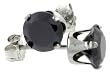 Black CZ 1/2 Carat Size Brilliant Cut Stud Earrings