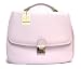 L.A.P.A. Italian Designer Handbag Briefcase with Shoulder Strap in Lilac Leather