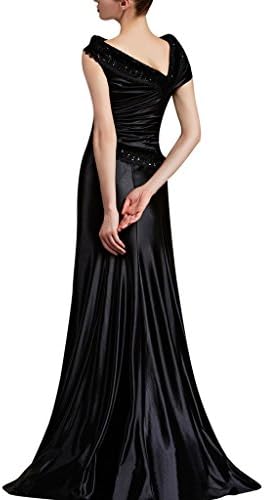 Kingmalls Womens Custom-Made Fashion Design Black Long Evening Dress (X-Large)