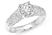 1 1/4 Carat Diamond 14K White Gold Bridal Engagement Ring
