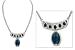  : AZURITE NECKLACE HARMONY 17.7 L X 0.8 W