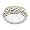 14k Two-Tone Hand Woven Engraved Comfort Fit Men's Band, 8mm.