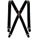 Arcade Kids Adventure Suspenders: 4 Point Heavy Duty Elastic Webbing Durable Metal Clips Jessup, Black