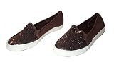 Limited Too Women's Brown Disco Dot Slip On Sneakers