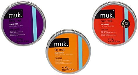 Muk Haircare - THREE ITEM VALUE SET - Dry Strong Hold Styling Paste - Hard Brutal Hold Mud - Filthy Firm Hold Paste - Each 3.4 Ounce - Styling Paste...