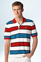 Short Sleeve Bar Stripe Piqué Polo