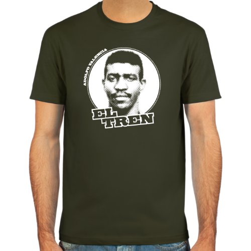 T-Shirt Adolfo “el Tren” Valencia ::: Farbauswahl: skyblue, sand, deepred, schwarz, oliv oder navy ::: Größen: S-XL ::: Fußball-Kult