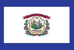 Valley Forge Nylon West Virginia State Flag, measures 3-Foot x 5-Foot