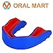 Oral Mart Blue/Red Adult Mouth Guard - Adult Sports Mouth Guard for Karate, Boxing, Sparring, MMA, Football, Field Hockey, BJJ, Muay Thai,Soccer, Rugby, Martial Arts