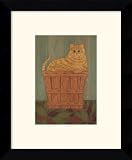Ginger Cat Framed Art Print by Warren Kimble, 9.62 in. x 11.62 in. Framed