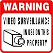WARNING: VIDEO SURVEILLANCE property sign