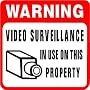 WARNING: VIDEO SURVEILLANCE property sign